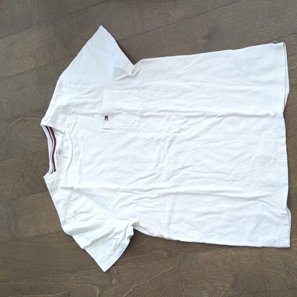 White TOMMY HILFIGER Mens Tshirt - Small